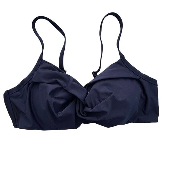 Athleta Size 40 B/C Twist Up Underwire Bikini Swim Top Caspian Blue 386376 - Picture 7 of 8